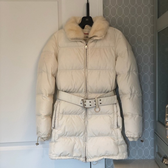 prada down coat womens